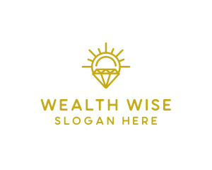 Luxury Sun Diamond logo design