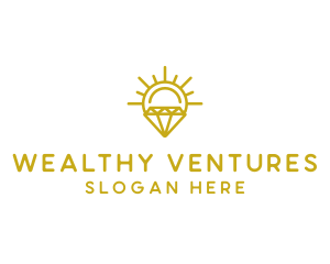 Luxury Sun Diamond logo design