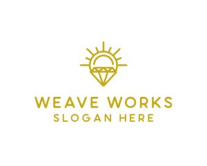 Luxury Sun Diamond logo design