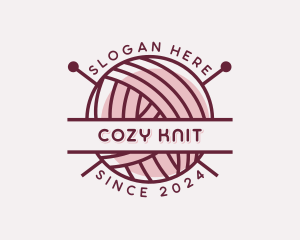 Yarn Textile Crochet logo design