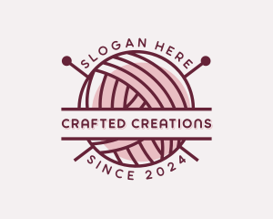 Yarn Textile Crochet logo design