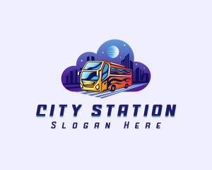 Bus Shuttle Transport logo design