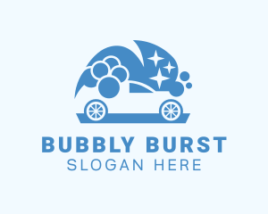 Blue Bubble Car Wash logo design