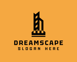 Skyscraper Hotel Building Logo