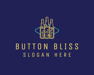 Neon Beer Bar Sign logo design