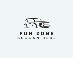 SUV Vehicle Driving Logo