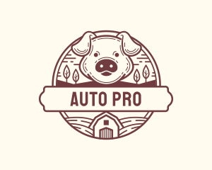 Livestock Pig Farm Logo