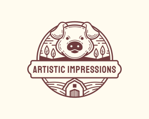 Livestock Pig Farm logo design