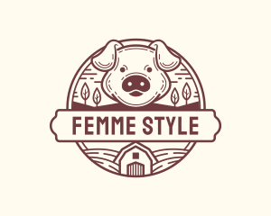 Livestock Pig Farm logo design