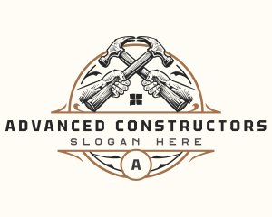 Hand Hammer Carpentry  logo design