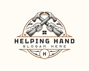 Hand Hammer Carpentry  logo design