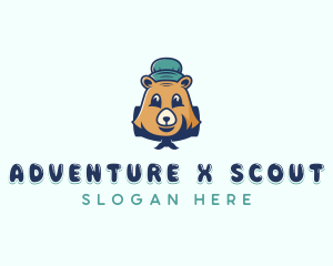 Bear Camping Scout  logo design