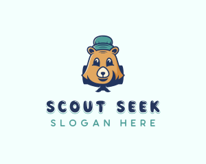 Bear Camping Scout  logo design