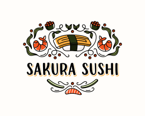 Sushi Culinary Restaurant logo design