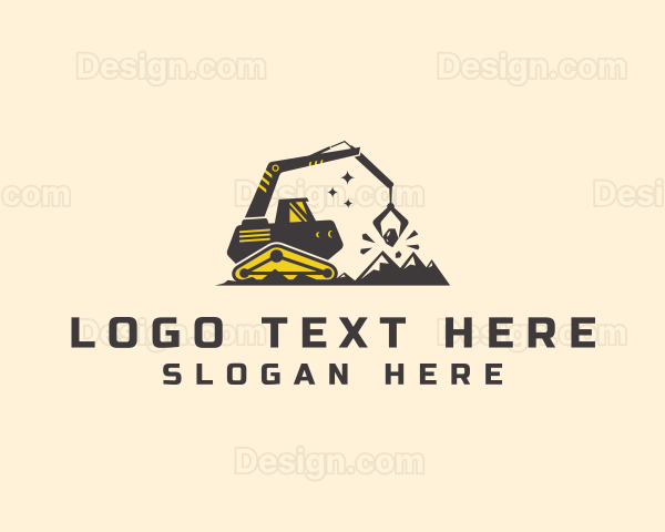 Industrial Quarry Excavator Logo