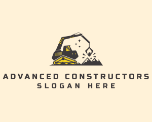 Industrial Quarry Excavator logo design