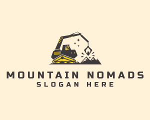 Industrial Quarry Excavator logo design