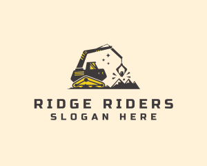 Industrial Quarry Excavator logo design