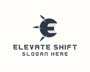 Orbit Planet Letter E logo design