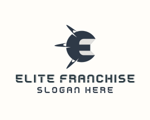 Orbit Planet Letter E logo design