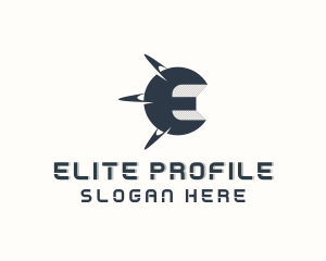 Orbit Planet Letter E logo design