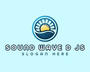 Sunrise Ocean Waves logo design