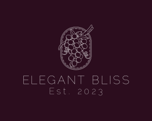 Minimalist Grapes Vineyard logo