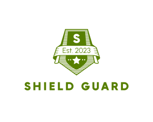 Military Shield Star Badge logo design