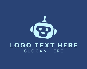 Cute Digital Robot logo