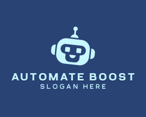 Cute Digital Robot logo