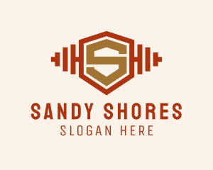 Fitness Gym Shield Letter S logo design