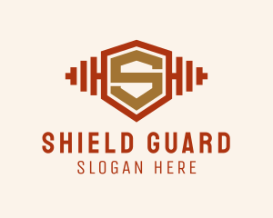 Fitness Gym Shield Letter S logo design