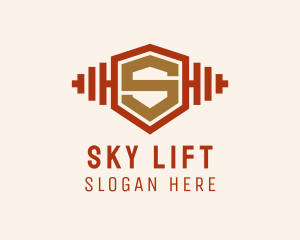 Fitness Gym Shield Letter S logo design