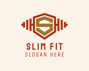 Fitness Gym Shield Letter S logo design