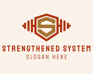 Fitness Gym Shield Letter S logo design