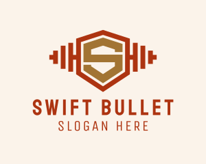 Fitness Gym Shield Letter S logo design