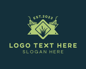 Lawn Mower Grass Cutting Landscaping logo