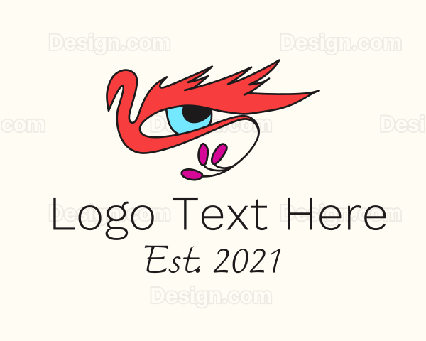 Bird Feather Eye Logo