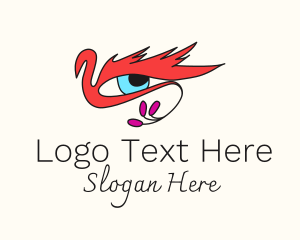 Bird Feather Eye Logo