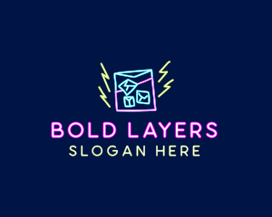 Neon Bar Nightclub logo design