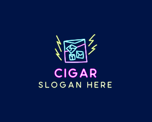 Neon Bar Nightclub logo design