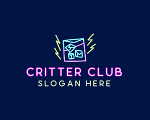 Neon Bar Nightclub logo design