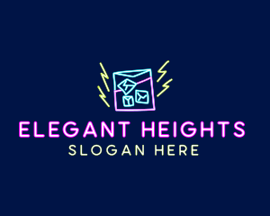 Neon Bar Nightclub logo design