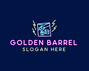 Neon Bar Drink  logo