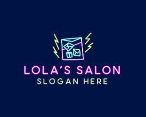 Neon Bar Nightclub logo design