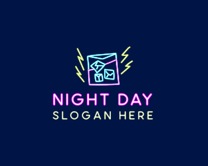 Neon Bar Nightclub logo design