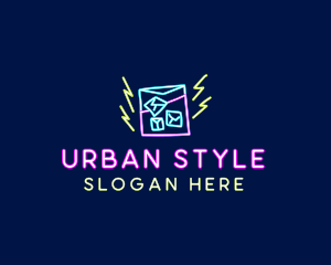 Neon Bar Nightclub logo design