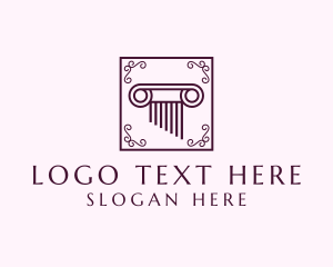 Decorative Legal Pillar logo