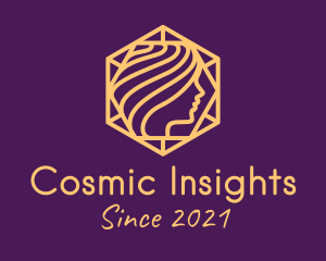 Golden Cosmic Woman logo design