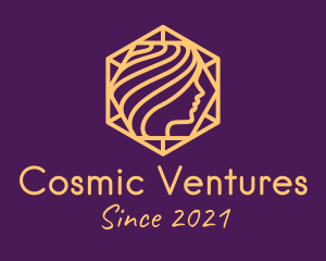 Golden Cosmic Woman logo design